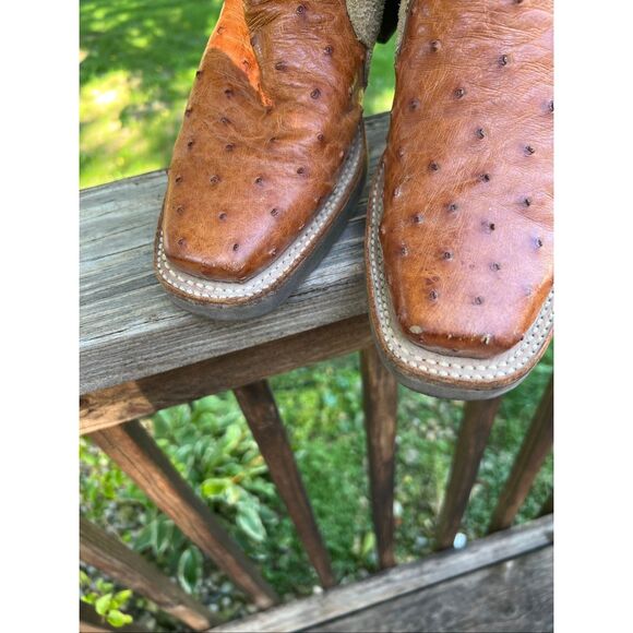 Tony Lama Style 1246-L exotic / high end “square toe / roper / USTRC / stockman - Picture 4 of 10